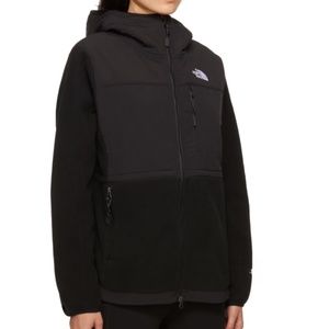 North Face Denali Polartec fleece zip up hood Black M